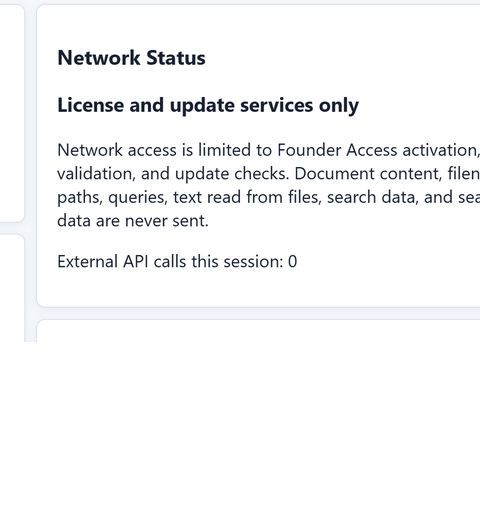 MemoRay Transparency screen showing network status for license and update services.